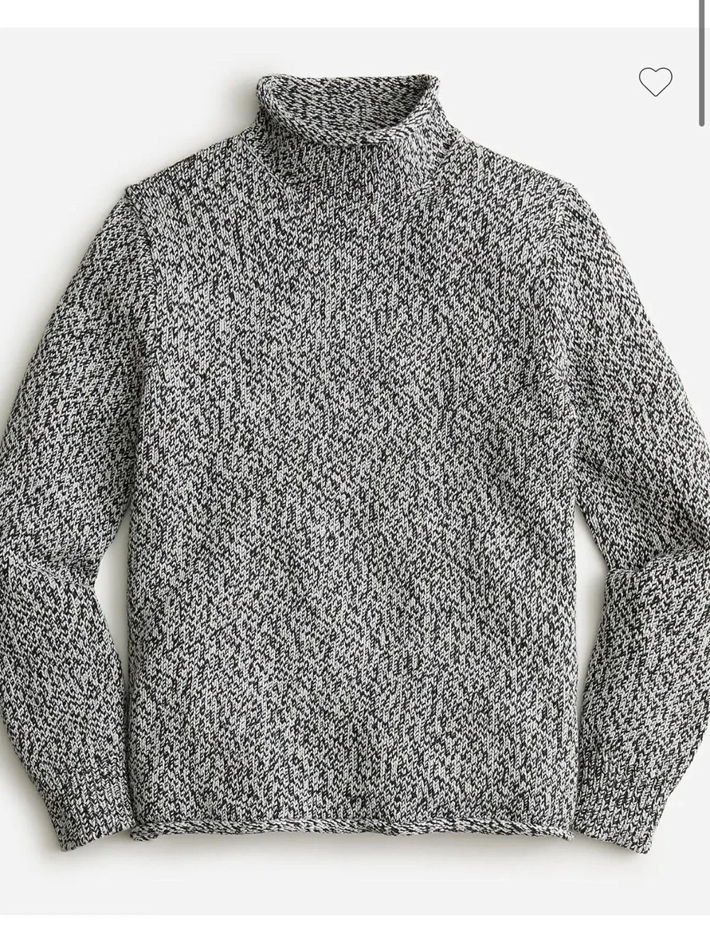 J Crew - Heritage marled cotton rollneck sweater - men’s Medium - NWT